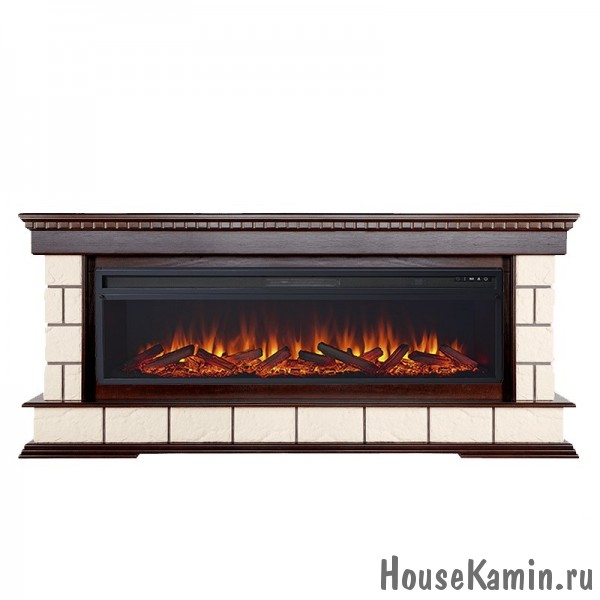 Каминокомплект Shateau 60 (темный дуб) с очагом Royal Flame Vision 60 LOG LED (дрова)