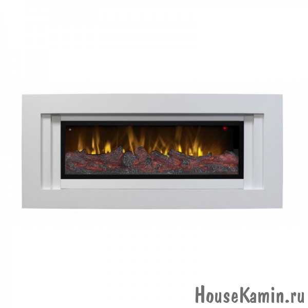 Каминный комплект Stockholm BV (белый) с электрокамином RealFlame Beverly 1000