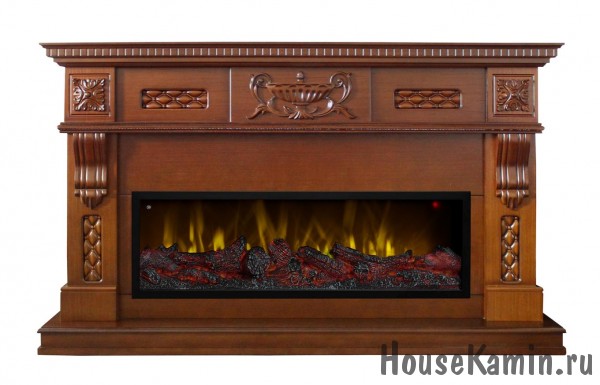 Каминный комплект Corsica 42 NT (темный дуб) с электрокамином RealFlame Beverly 1000
