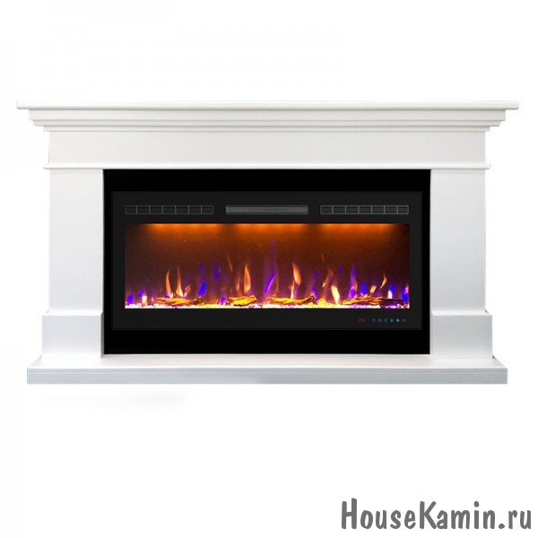 Каминокомплект California (белый) с очагом Royal Flame Crystal 40 RF