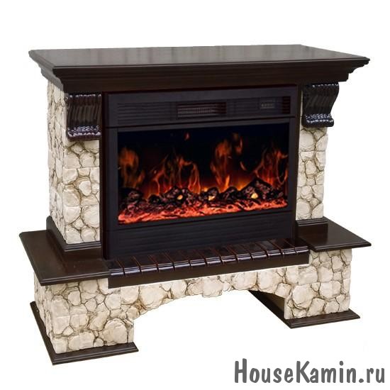 Каминный комплект: Портал Бостон К Карелия с электрокамином Premier (Karina) 33W с ПДУ